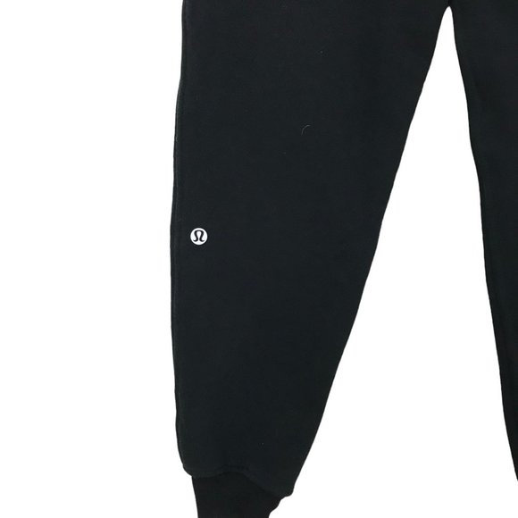 Lululemon Black Sweatpants With Ties & 2 Front Pockets Size M - Picture 8 of 9
